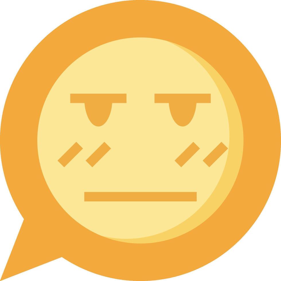 A speech bubble with an emoticion face vector