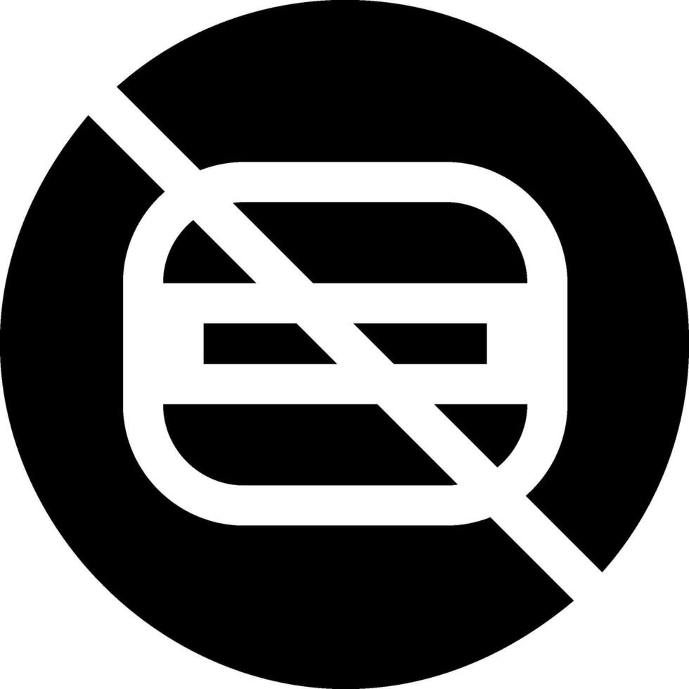 No burger sign vector