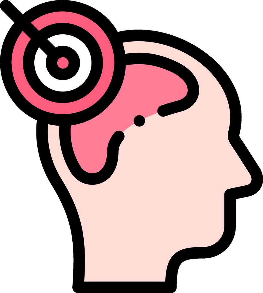 An icon of a person with a target on their head vector