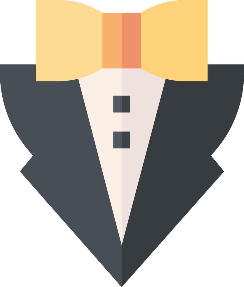 A tuxedo with a bow tie on it vector