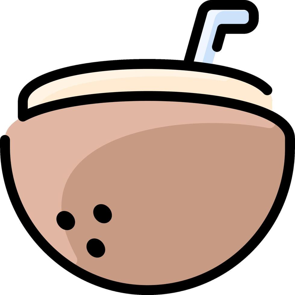 Coconut drink clip art vector