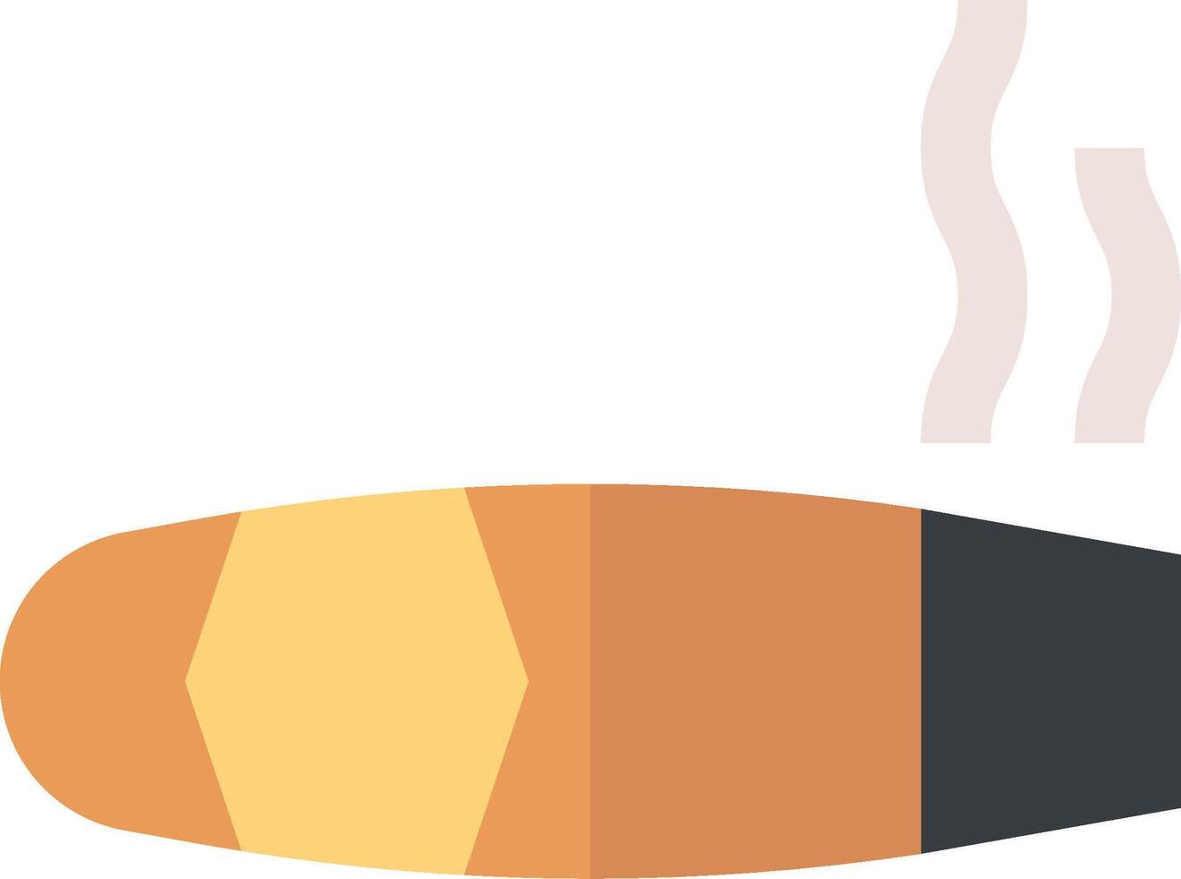 A cigar with a black and orange tip vector