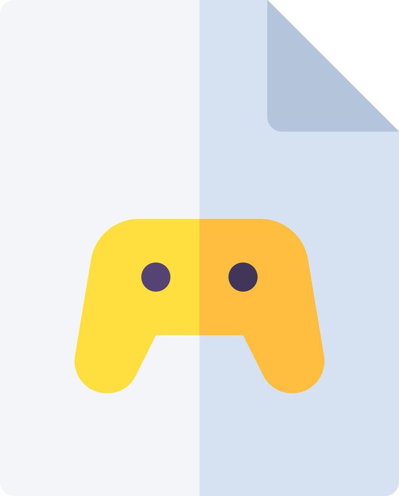 A yellow game controller icon on a white background vector
