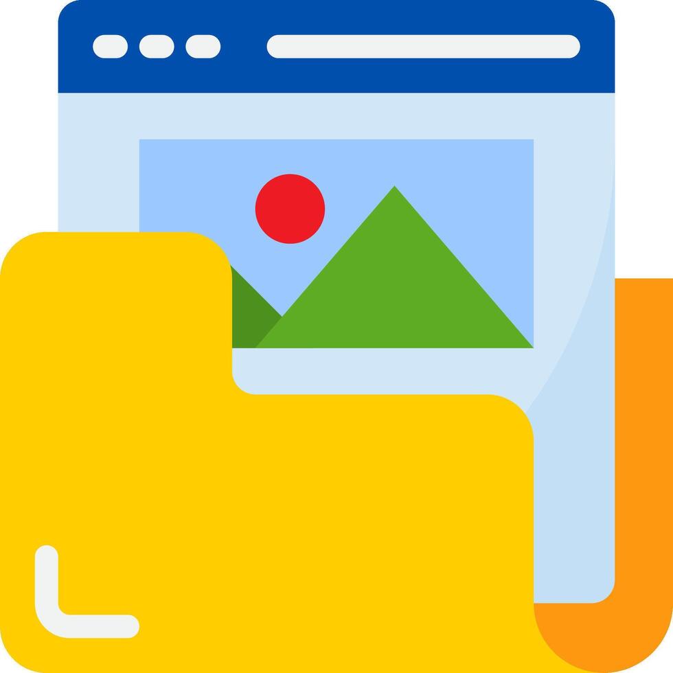 A folder with a picture on it vector