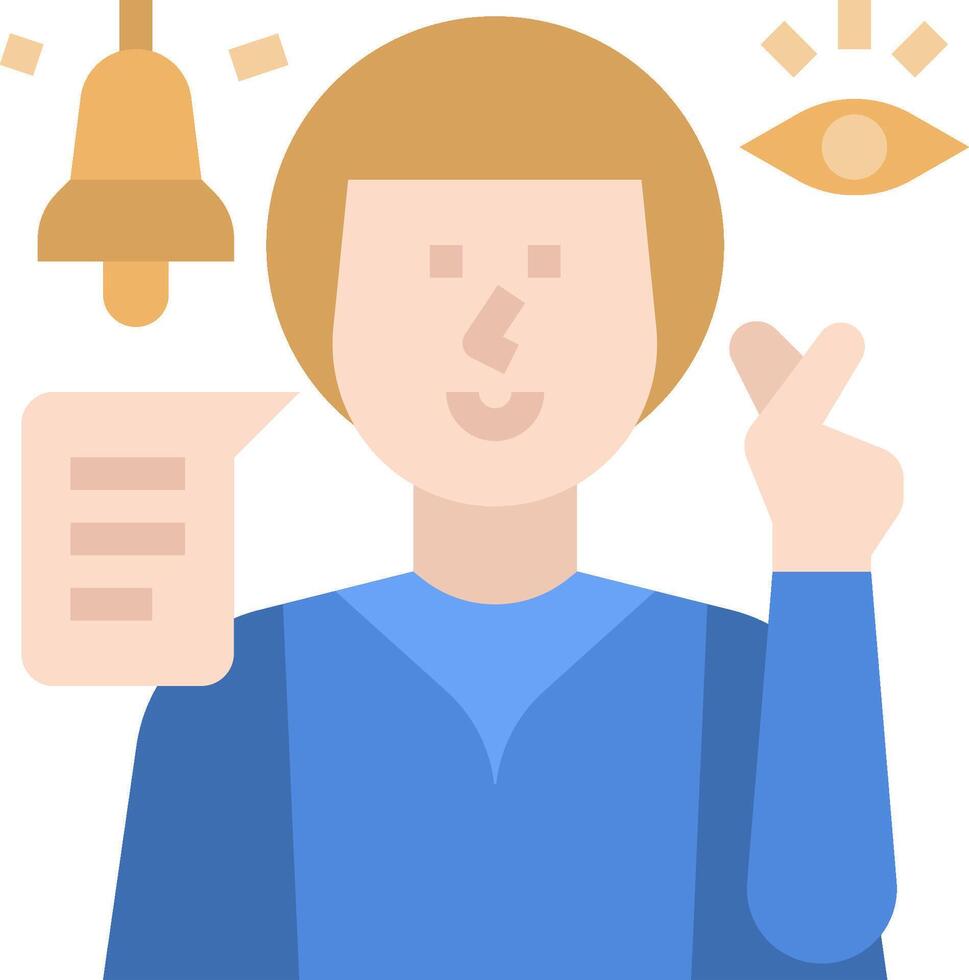 A man with a phone and a bell vector