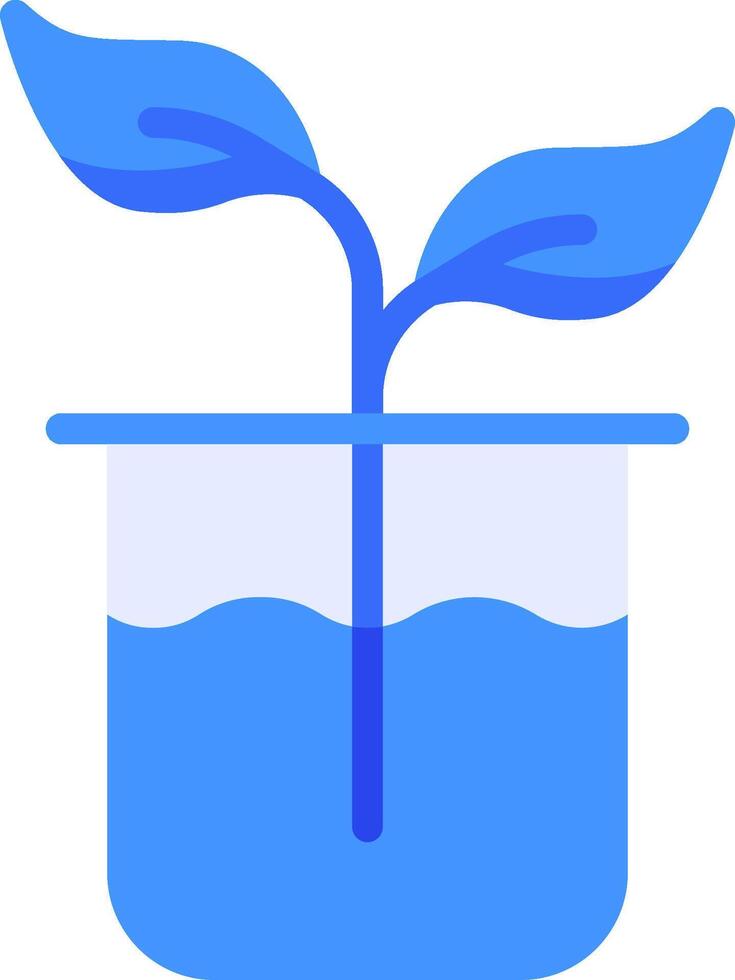 A plant growing in a container with water vector