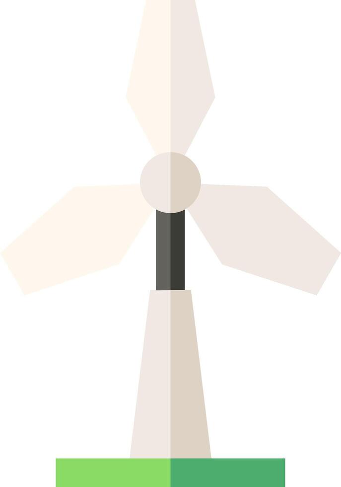 A windmill on a green field vector