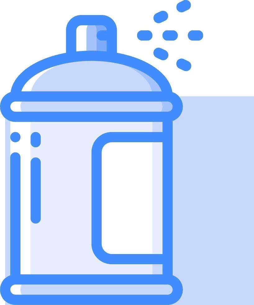 A spray can with a blue lid on it vector