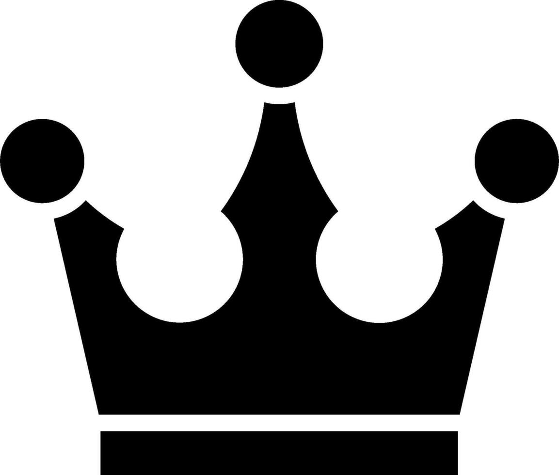 A black and white crown icon on a white background vector