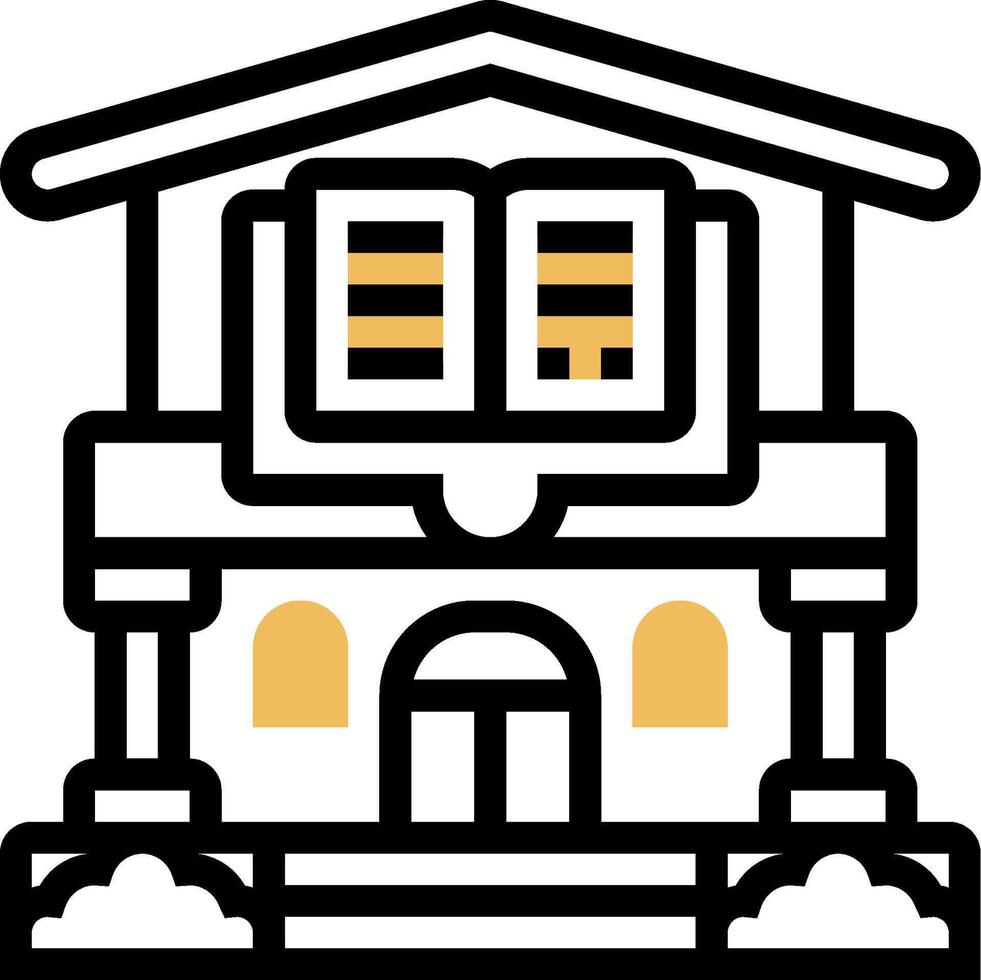 A building with a book on the front vector