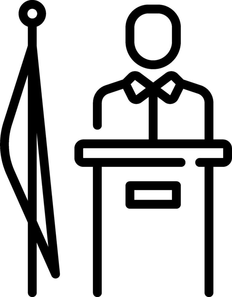 Speaker at podium illustration vector