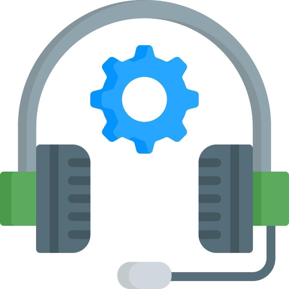 A headset with gears and a microphone vector