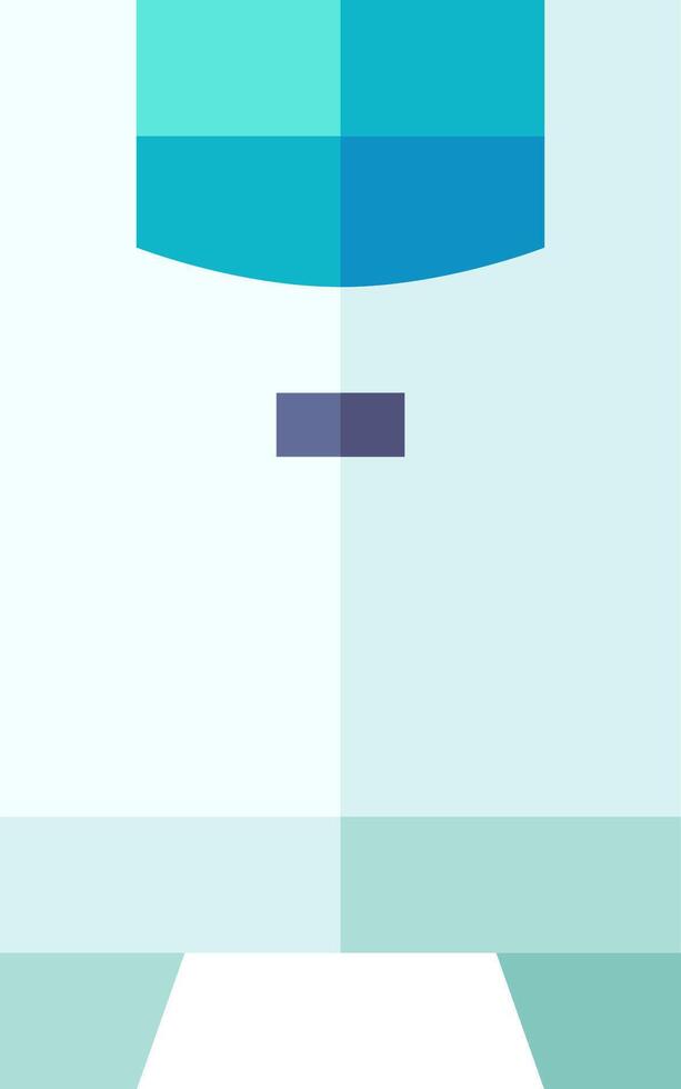 A blue and white wall with a blue and white floor vector