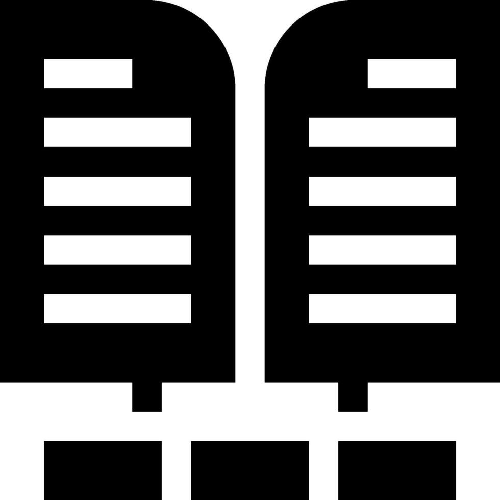 A black and white image of two books vector