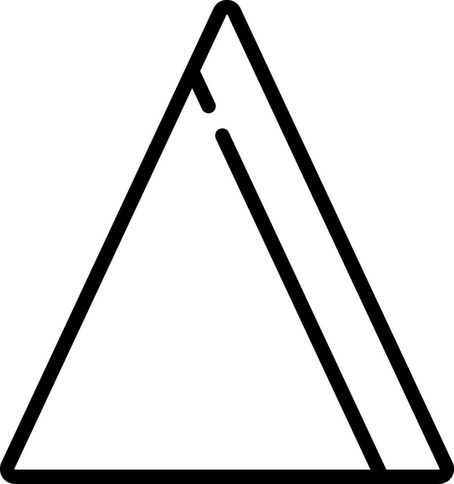 A triangle with a knife in it vector