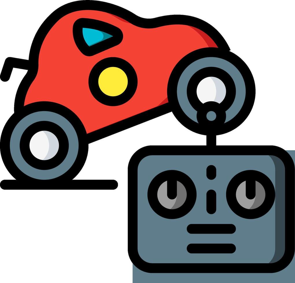 A toy car and a remote control car vector