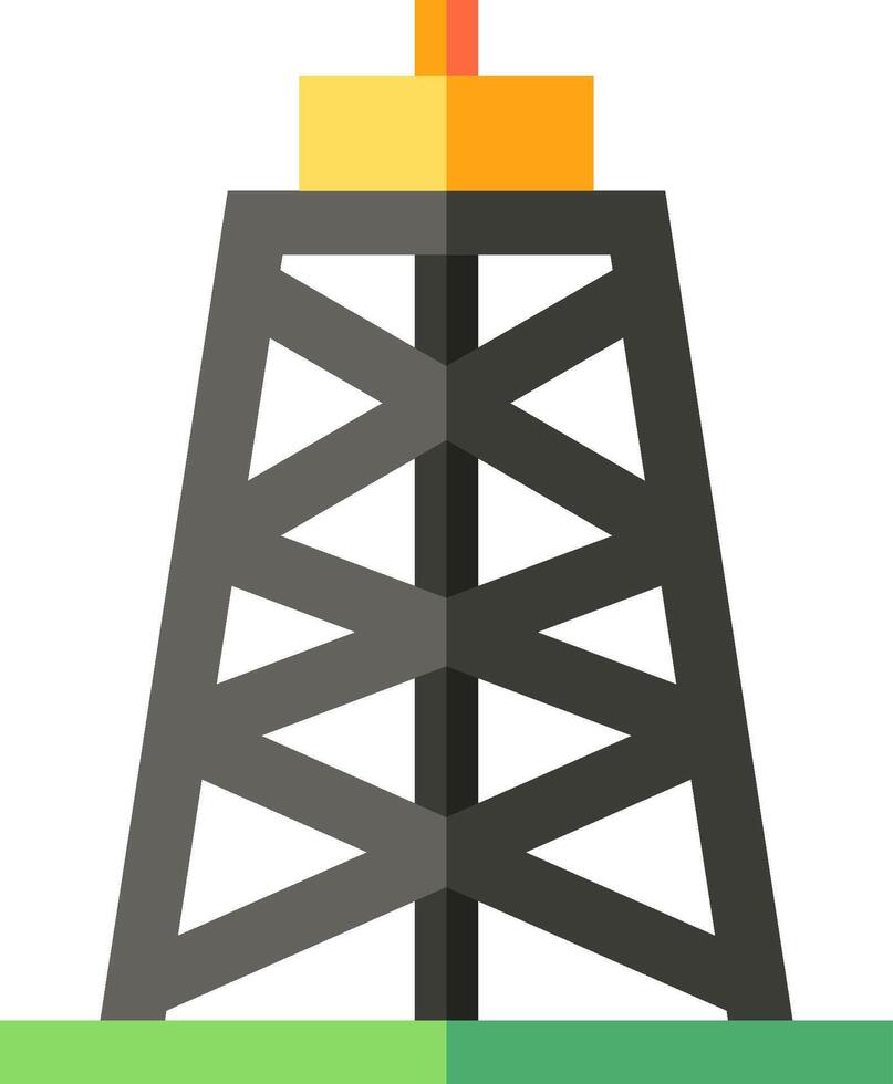 Oil rig icon vector