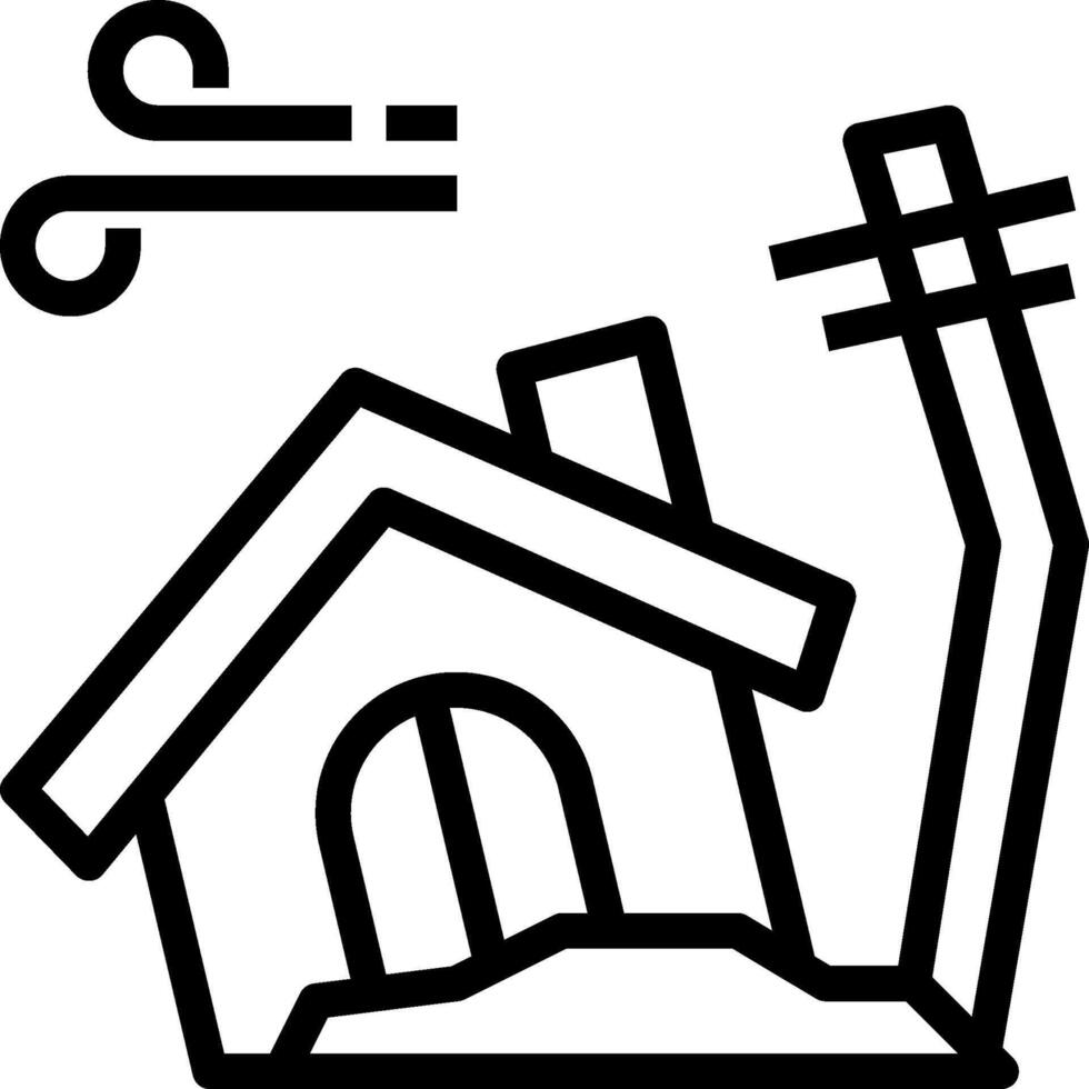 A house with a power line and a sign that says vector