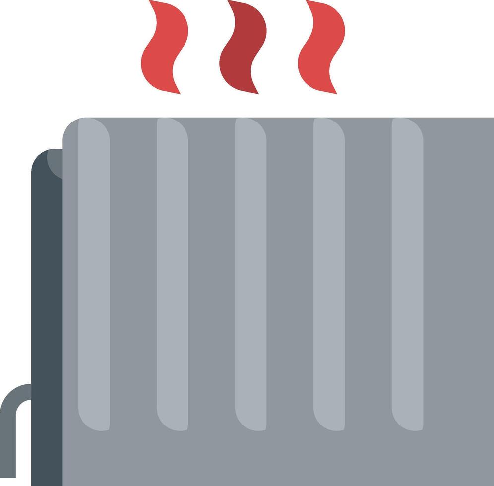 A cartoon of a hot water heater with red flames vector