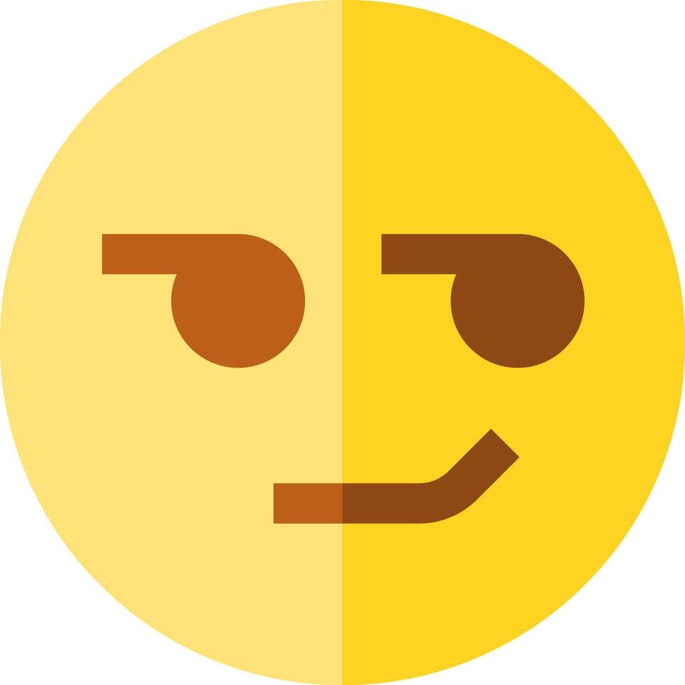 A yellow emoticion with a face and eyes vector