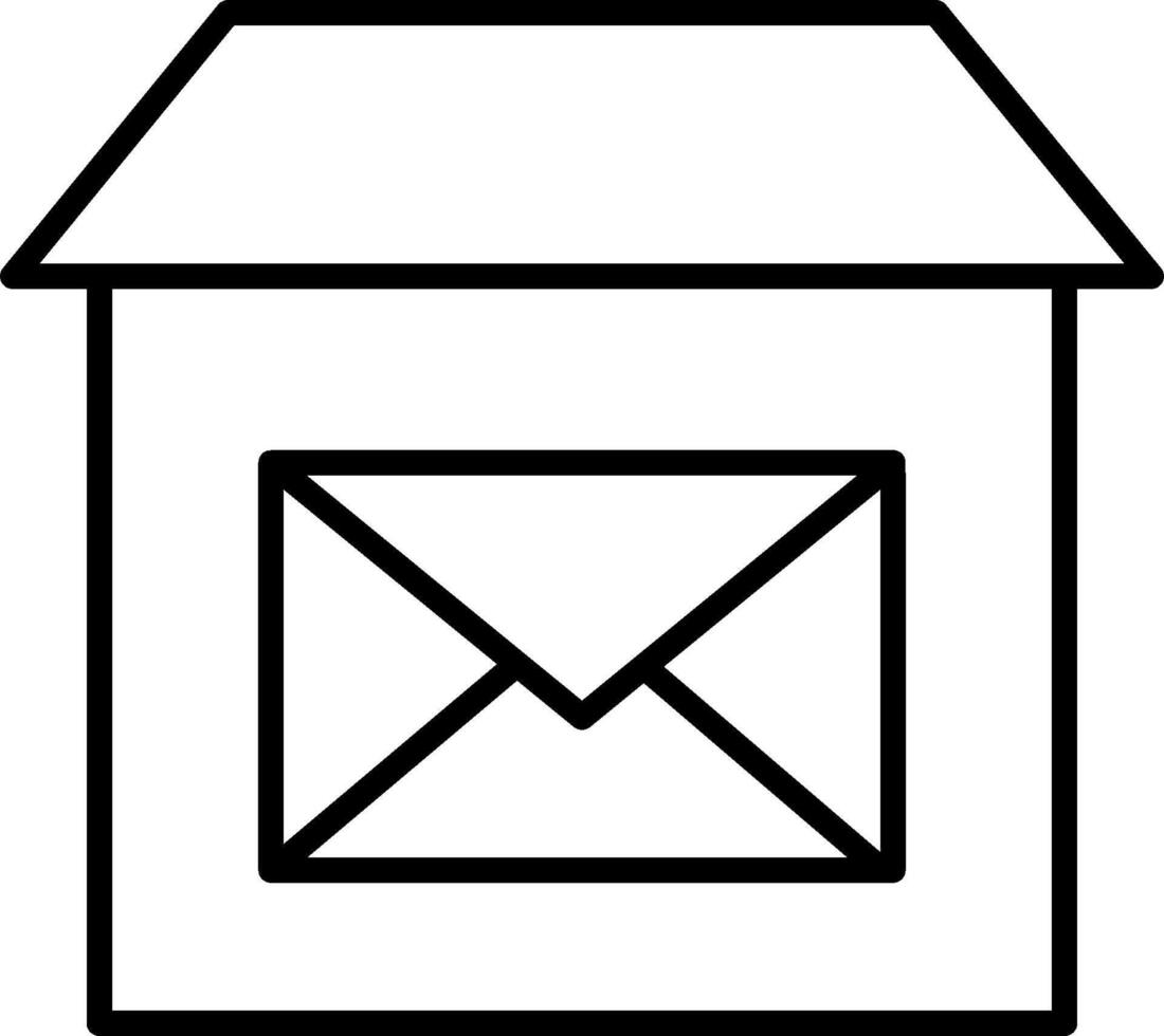 Mail box icon with envelope vector