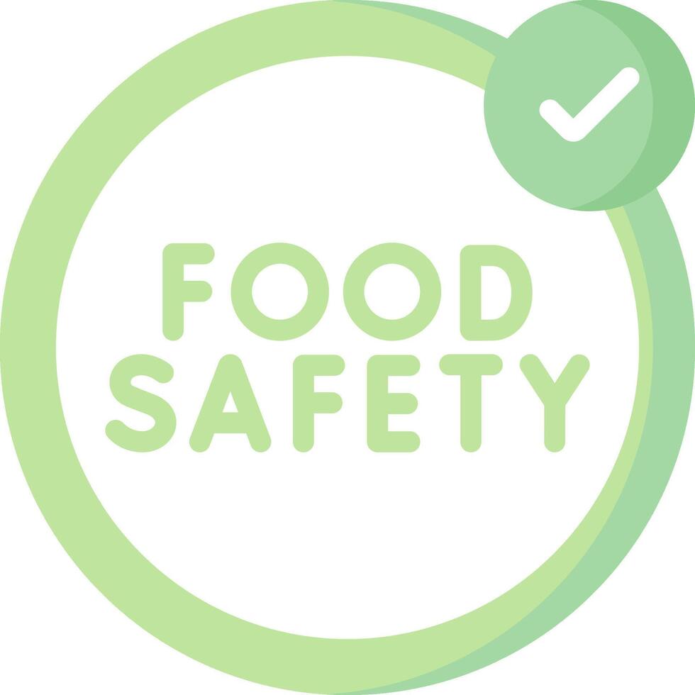 Food safety logo with green circle and check mark vector