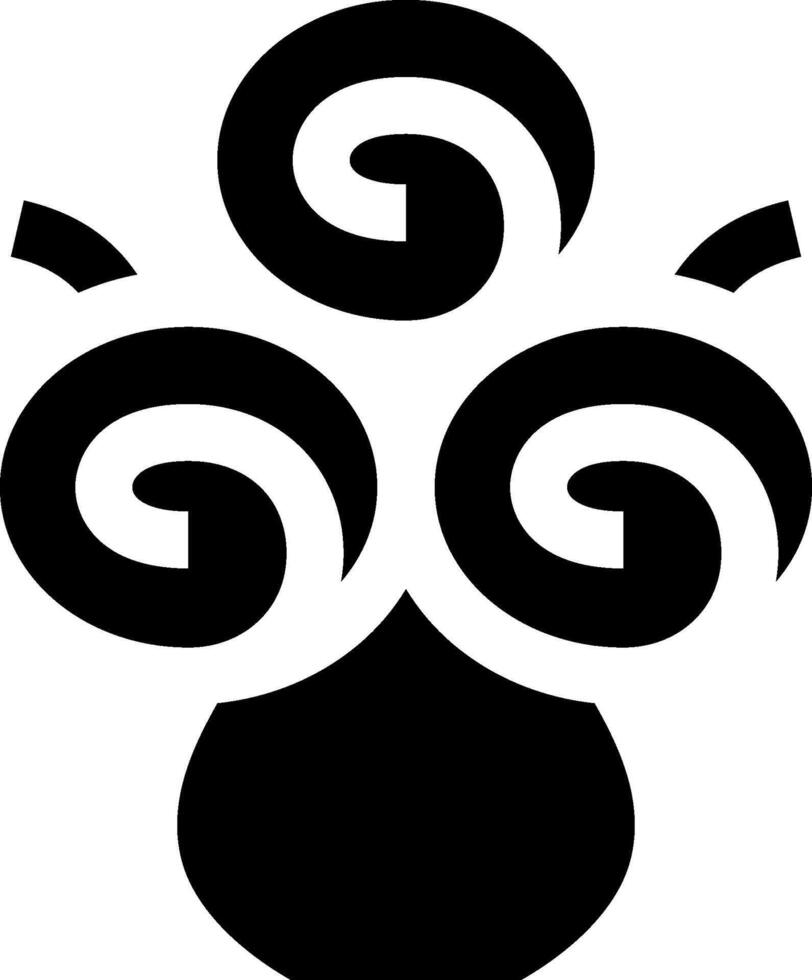 A black and white logo with a spiral design vector