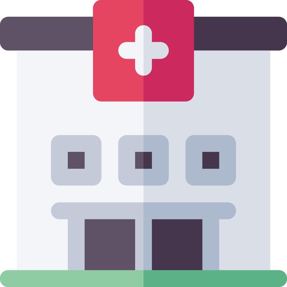 An icon of a hospital building vector