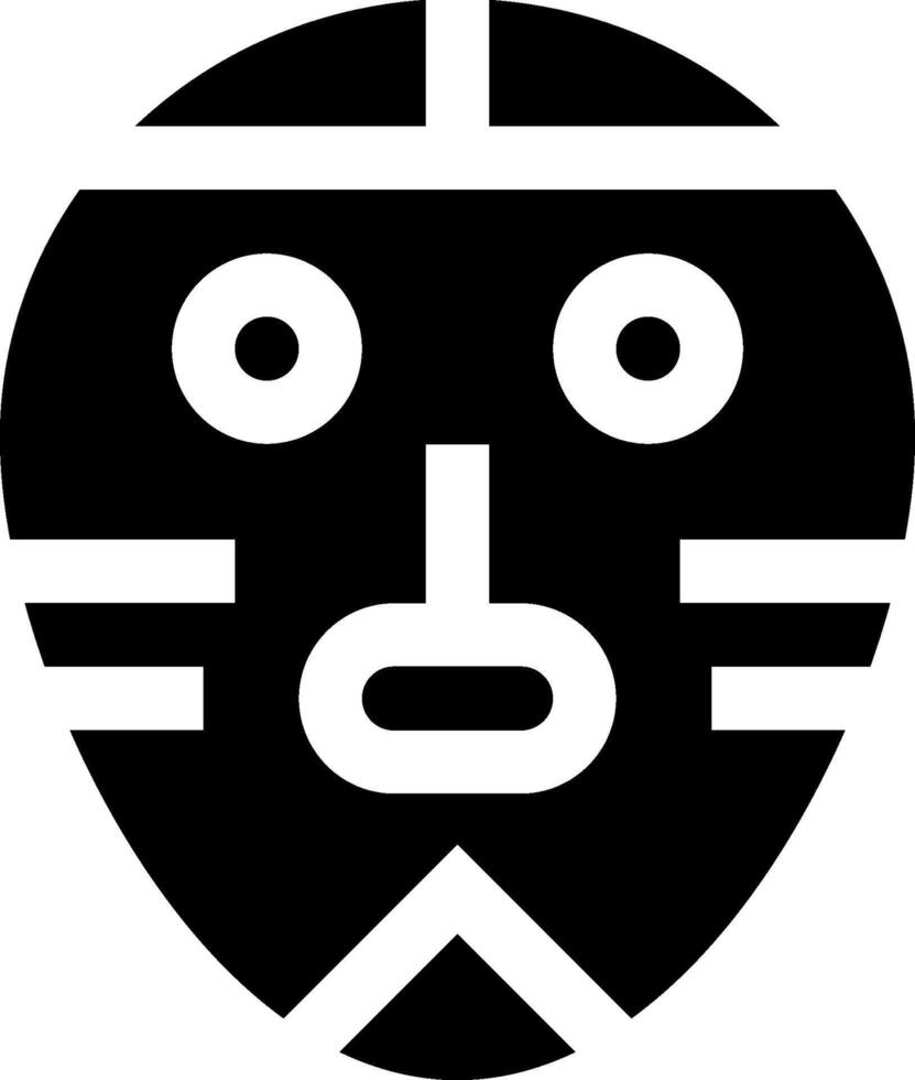 A black and white image of a mask vector