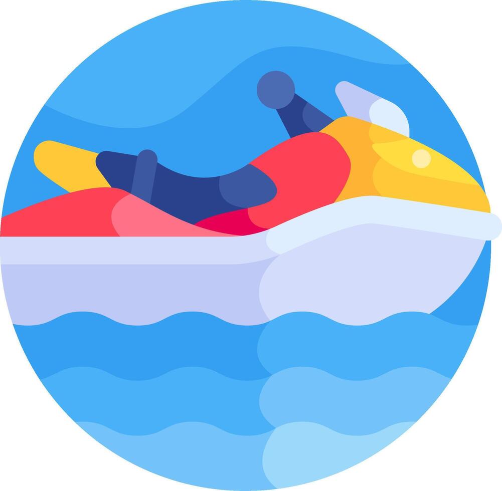 A jet ski is floating in the water vector