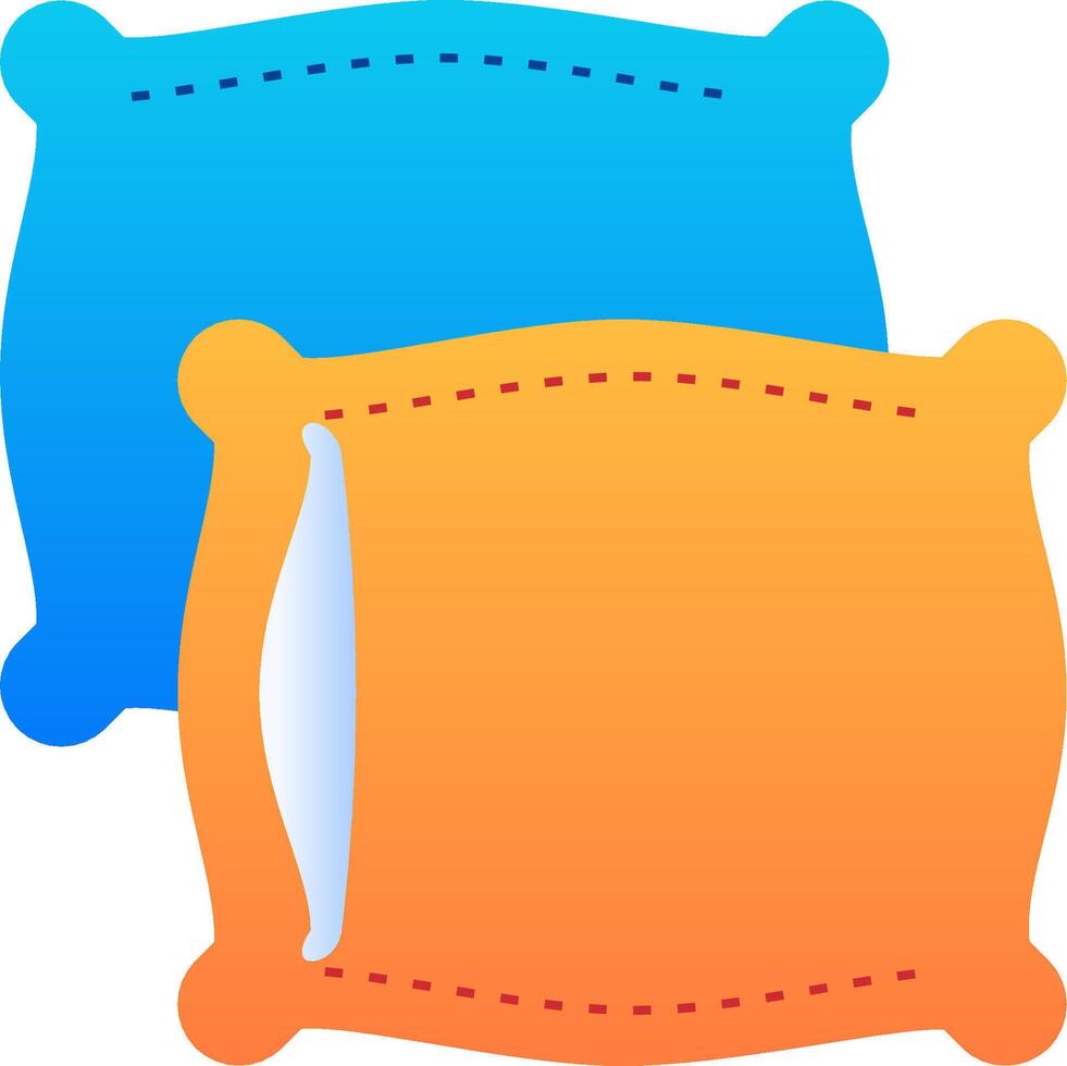Two orange and blue stickers with a blue border vector