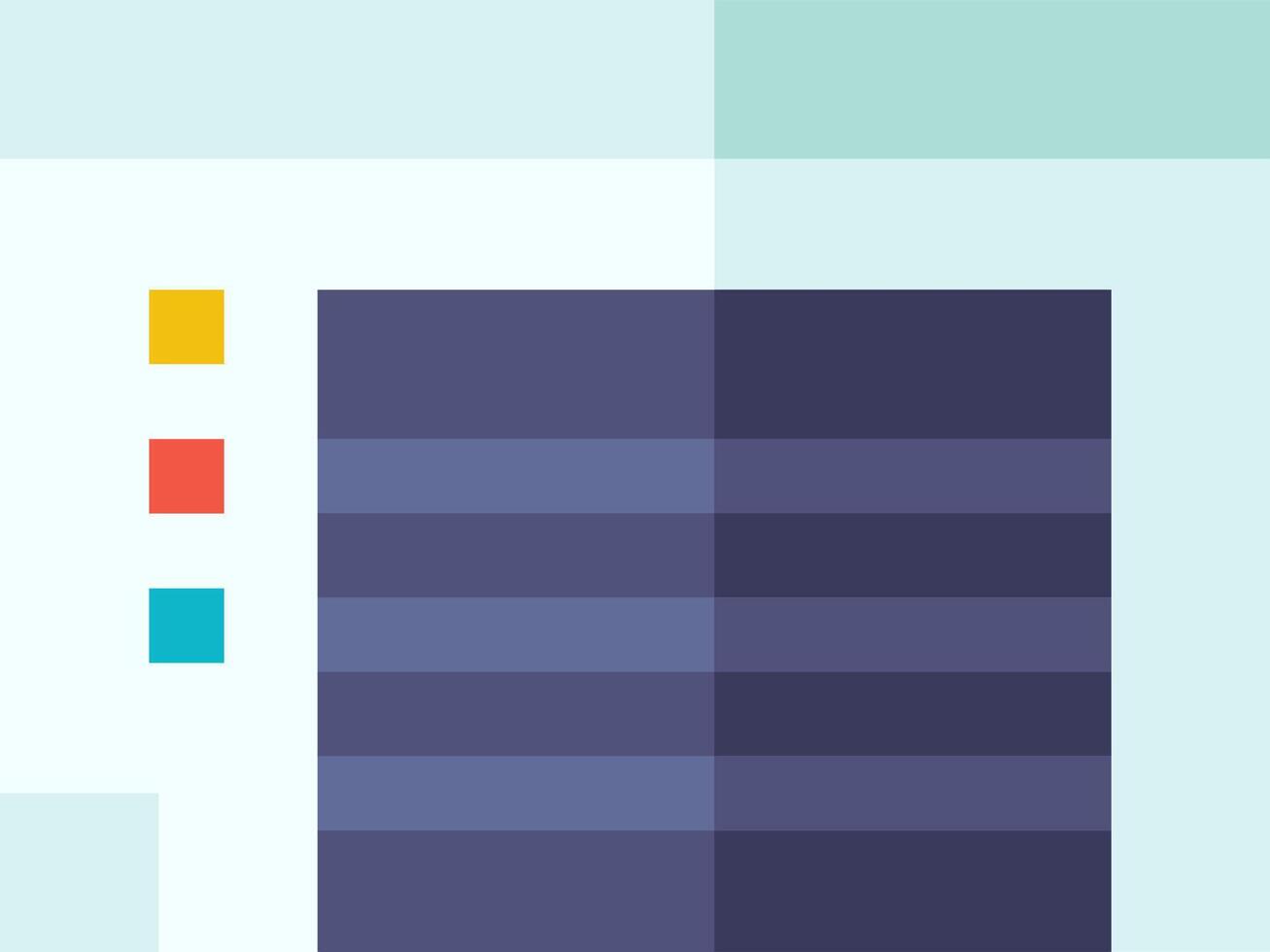 A flat design of a computer with a blue background vector