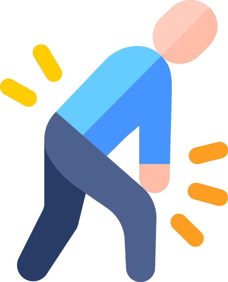 A man is bending over with his hands out vector
