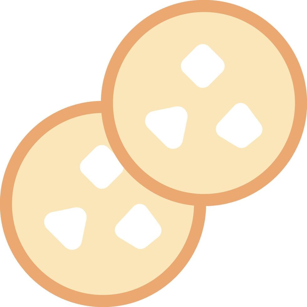 Two slices of bread with holes in them vector