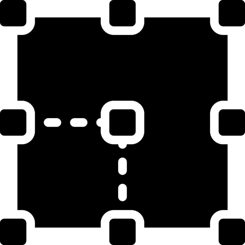 A black and white square with a square in the middle vector