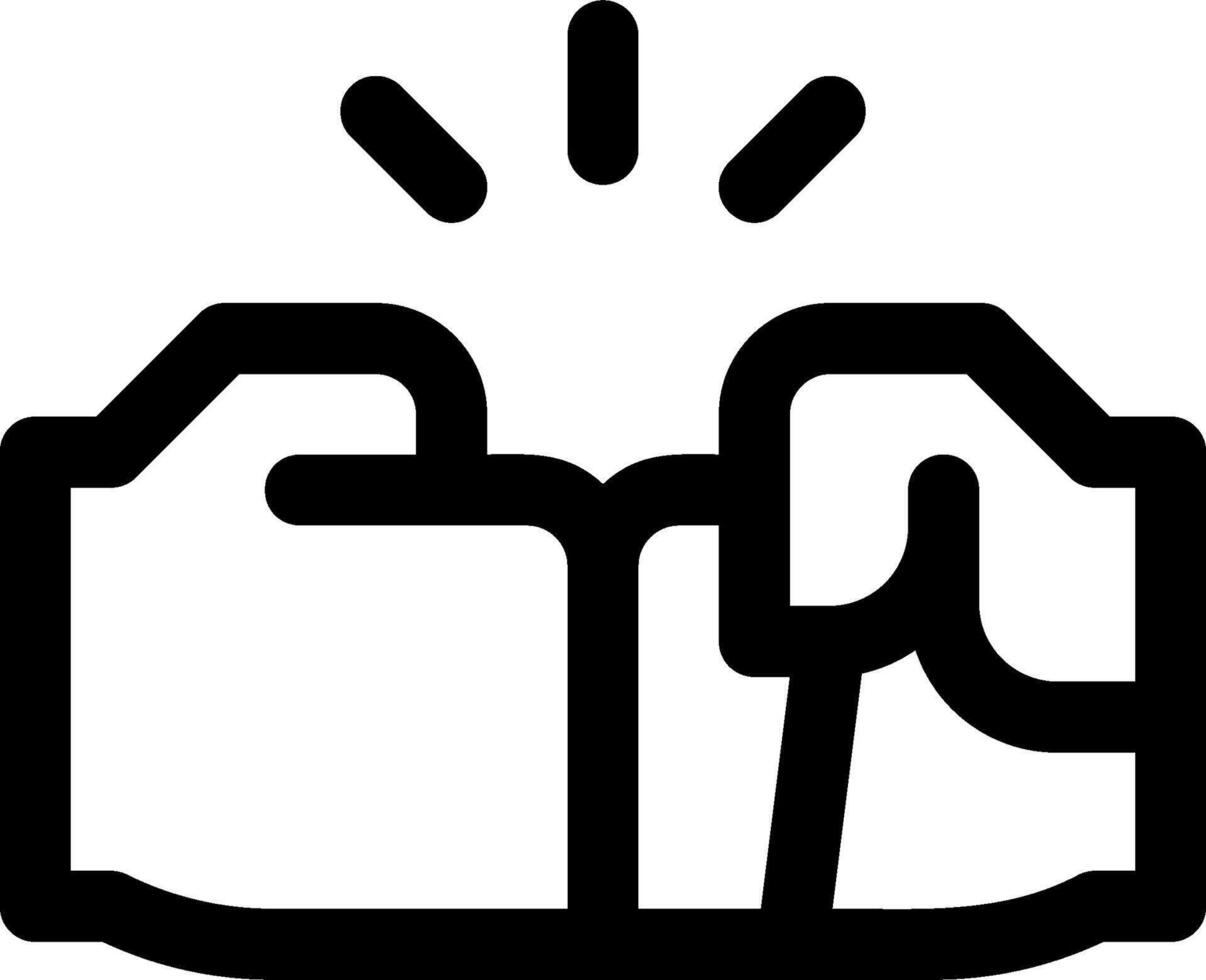 A black and white icon of a book vector