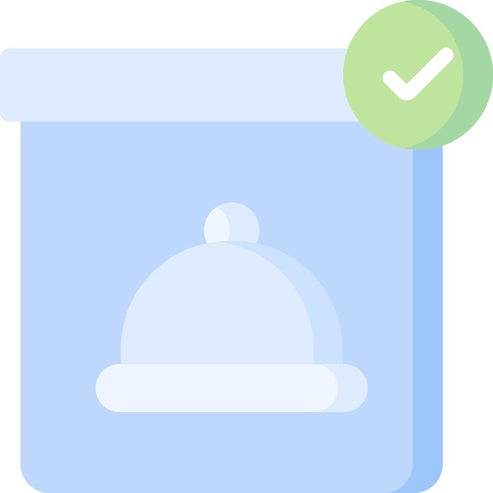 A box with a lid and a green tick vector