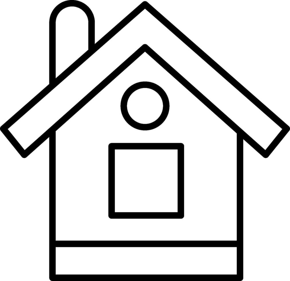 House outline coloring page vector