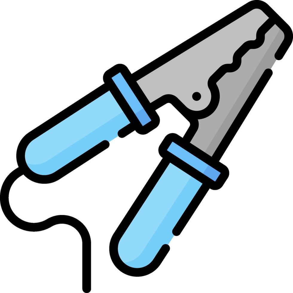 A pair of pliers with a wire attached to it vector