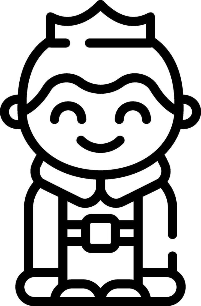 A cartoon character with a crown on his head vector