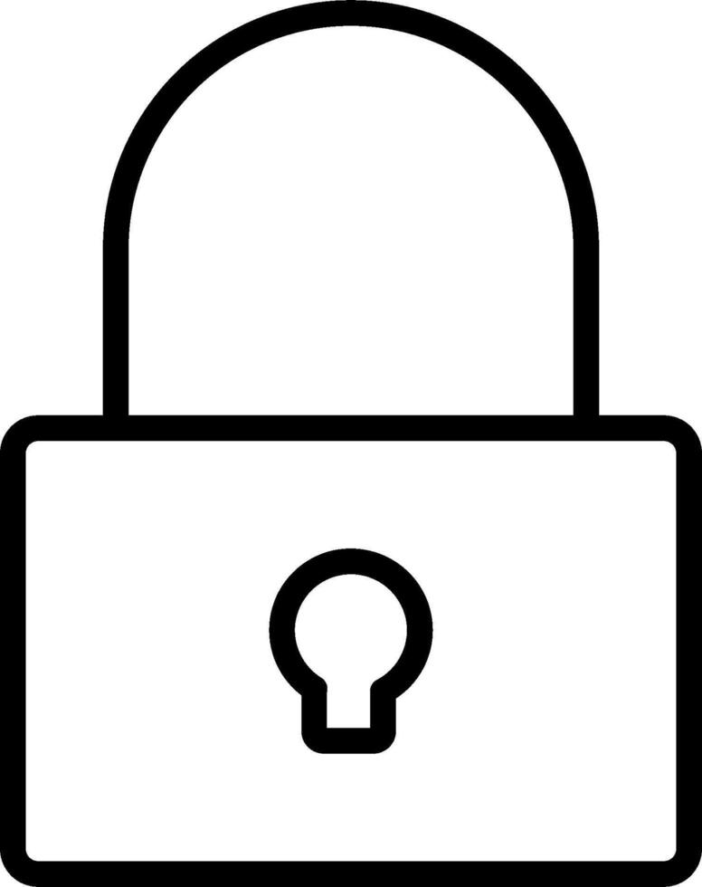 An icon of a padlock on a white background vector