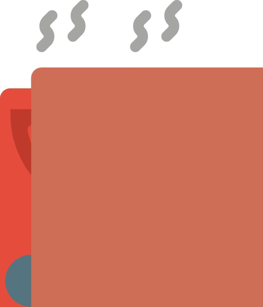 A red couch with a blanket and a coffee cup vector