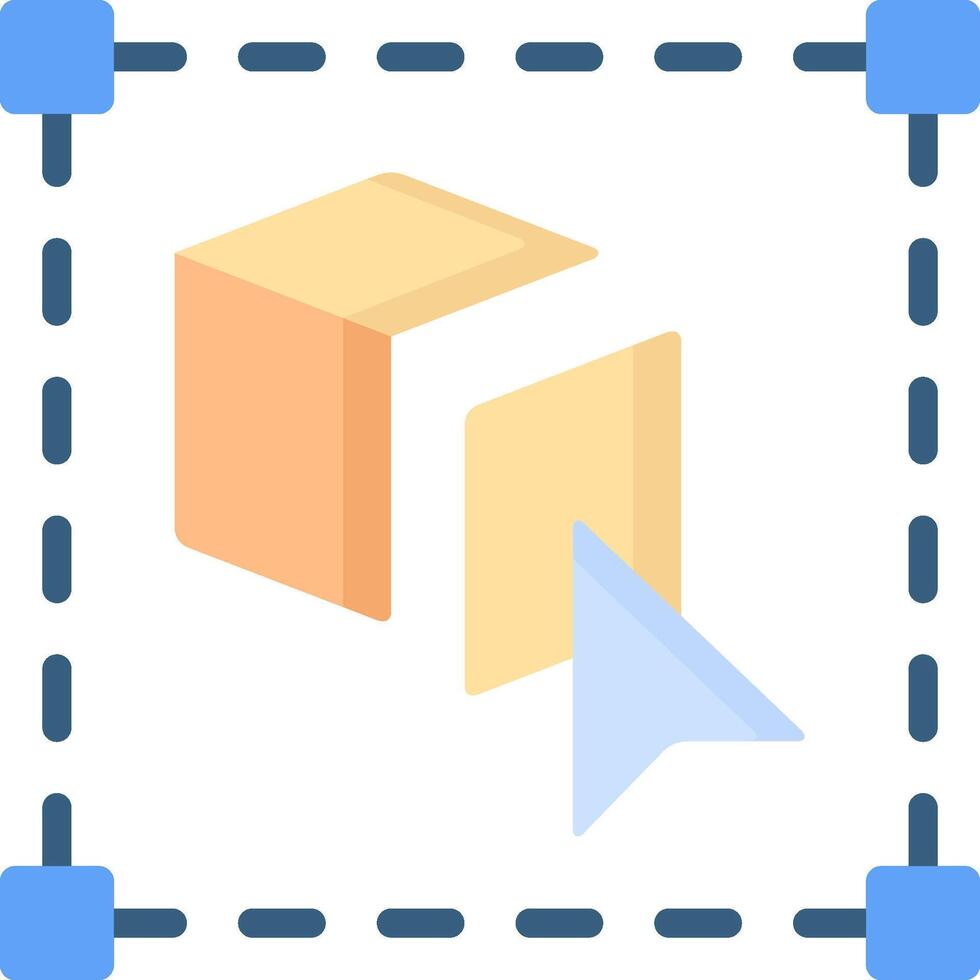 A blue box with a blue arrow pointing to it vector