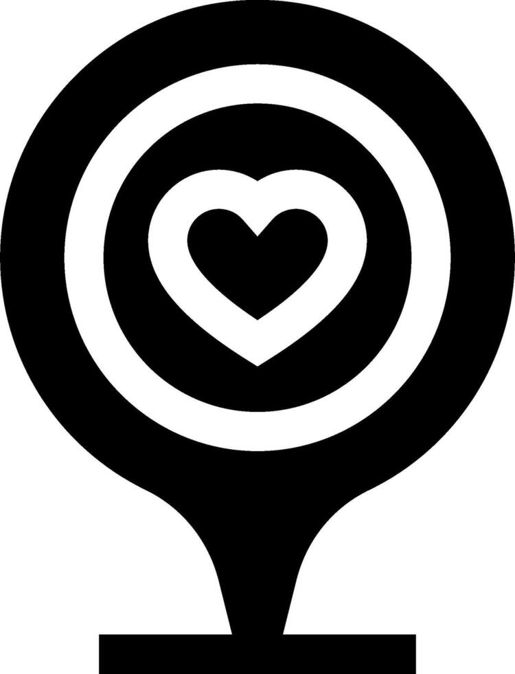 A black and white heart icon on a white background vector