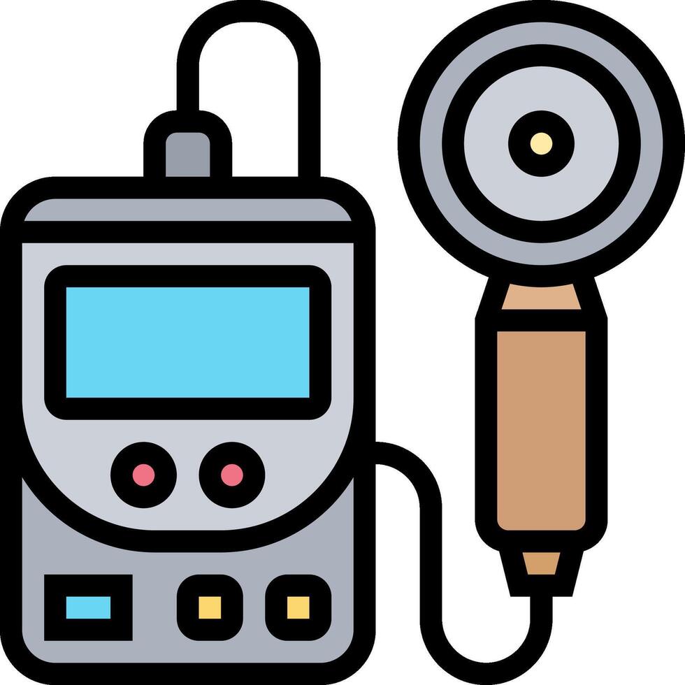 An electronic device with a microphone and a light vector