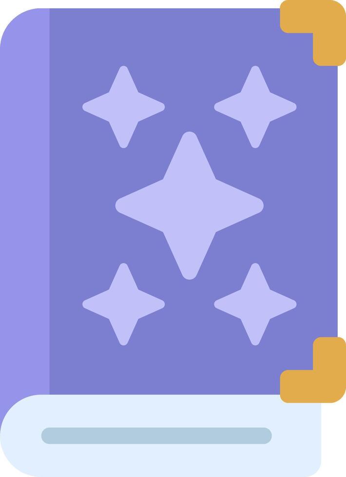 A purple book with stars on it vector