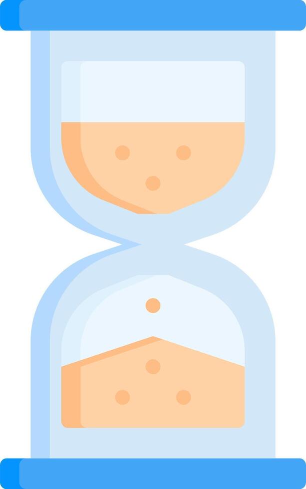 An hourglass with a face inside it vector