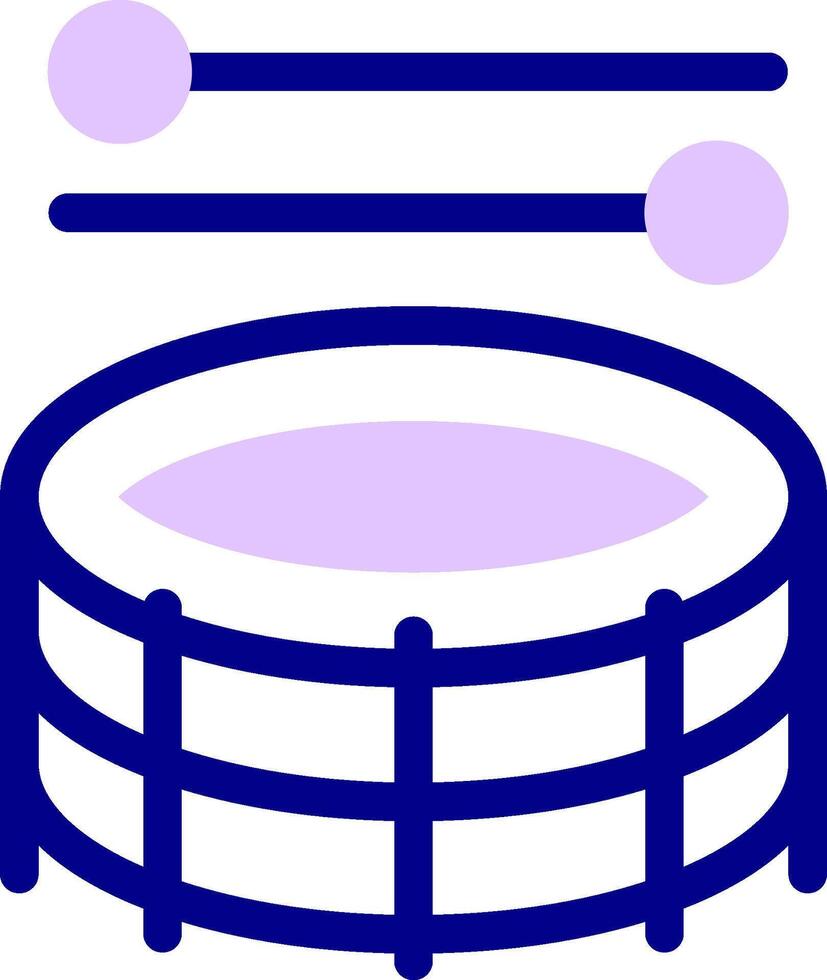 A drum with two balls on it vector