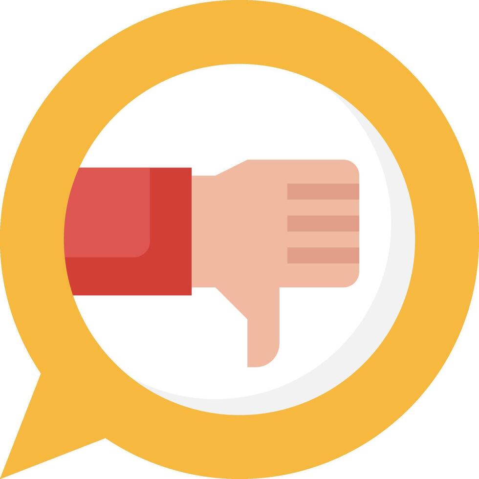 Thumbs down icon vector