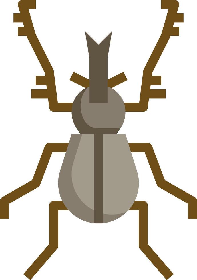 A beetle with long legs and antennae vector
